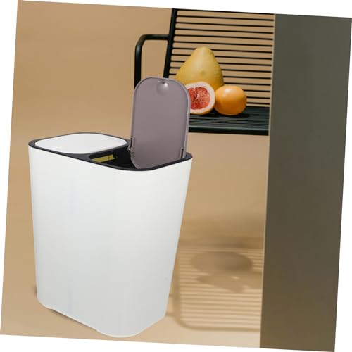 Caneca de basura doble compartimento beige 33x28.7x20.7 cm miniatura 7