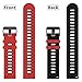 Meliya Silicone Watch Bands Quick Release 20mm 22mm, Soft Silicone Rubber Sport Replacement Watch Strap for Women Men (22mm, Red/Black)
