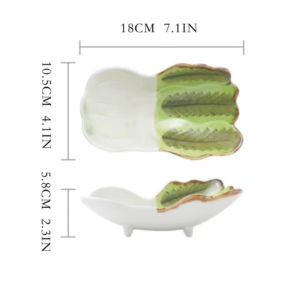 Ciotole Per Snack Cavolo creativo Stoviglie in ceramica Piatto di frutta secca Piatto di snack Piatto di frutta Piatto di condimento for aceto vegetale for interni Ciotole per Snack e Salse