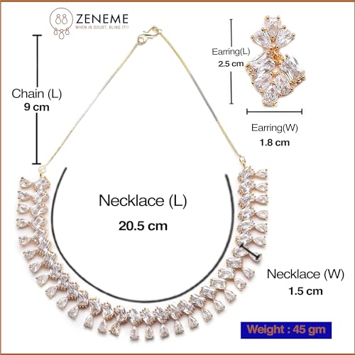 American Diamond Studded Necklace Set