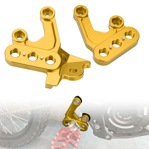 Repose-pieds CNC pour moto tout-terrain jaune résistant aux chocs Sur Ron