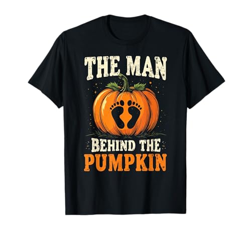 Man Behind The Pumpkin Festive Spooky Dad to Be Halloween T-Shirt