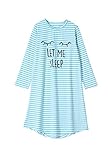 SrffbreMeOly Girl's Stripes Nightgowns Cotton Sleep Shirts Sleepwear Nightdress
