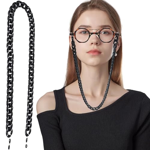 Image of Acrylic Glasses Chain for Women Men Reading Eyeglass Strap Sunglasses Holder Mask Lanyard Chain for Adults