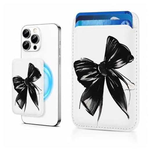Magnetic Card Wallet Holder for iPhone, Slim PU Leather Wallet Card Case, Phone Back Card Sleeve, Cute Phone Accessory