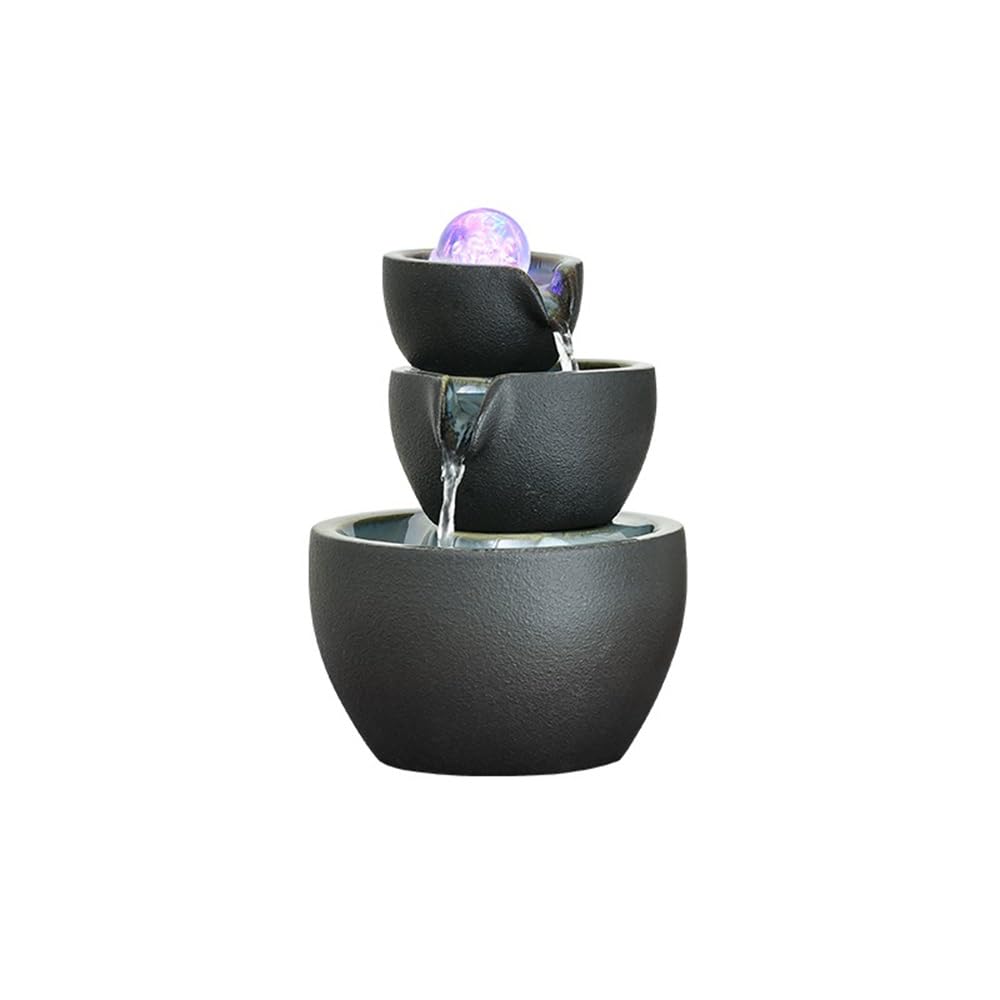 Fuente de agua corriente para mesa de oficina con cerámica cambio esmalte