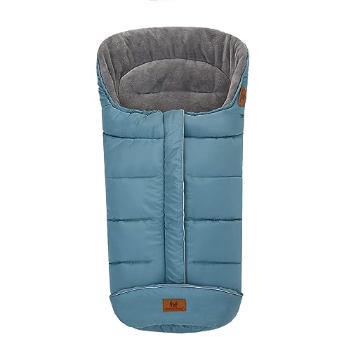 Miracle Baby Saco Silla Paseo Universal Invierno,Mantener Caliente、Impermeable Saco para Cochecito Bebe Antideslizante,Apto para Todo Tipo de cochecitos para bebés de 0 a 4 años(Azul-Básico)