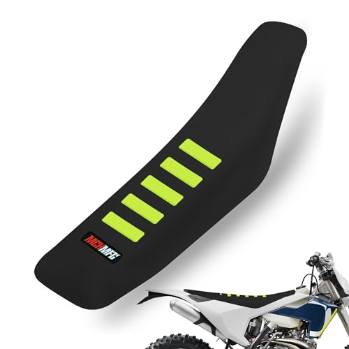 MCHMFG Ribbed Seat Cover for SX DRZ XCF RMZ KXF YZF 125 250 300 450 Motorcycle Dirt Bike (Black)