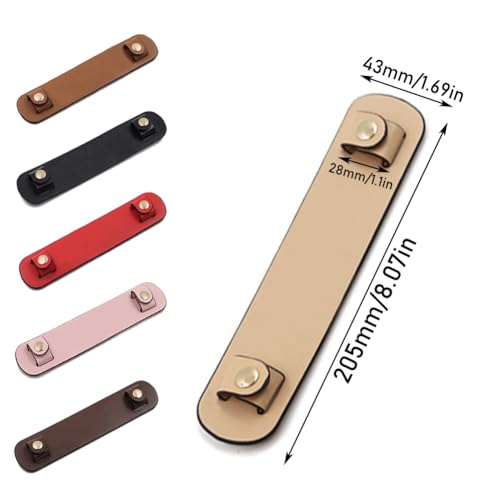 Image of Anti-Skid Bag Shoulder Strap Pad 2 Pcs Leather Shoulder Strap Handle Wrap Cover Comfortable for Tote Crossbody