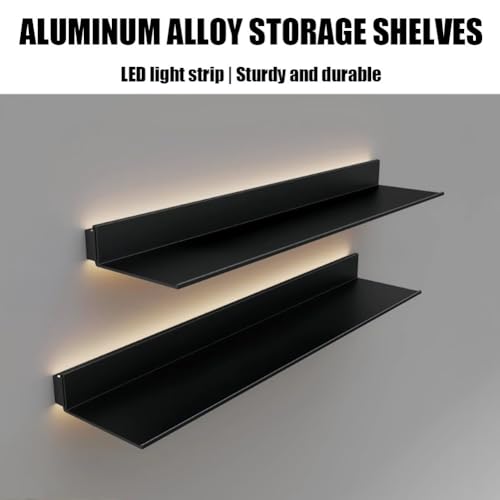 Étagères flottantes LED pour illuminer un mur sombre et optimiser l'espace - 3