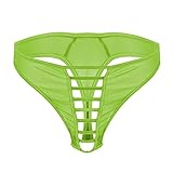 Generic Gay Underwear Male Lingerie for Men,Gay Jockstrap LenceríA Para Hombre C String Thongs for Men Mens Open Front Underwear Men Bikini Underwear Mens Bodysuit Thong, B-green