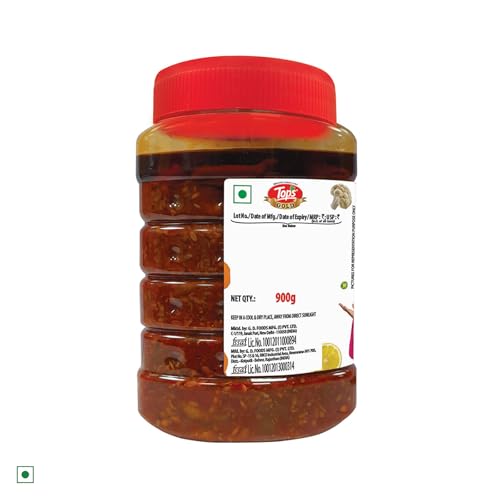 Image of TOPS Gold Mixed Pickle- 900 gm | Perfect blend of nine Farm-Fresh seasonal vegetables and healthy mustard oil prepared from finest mustard seeds. (Pack of 3)