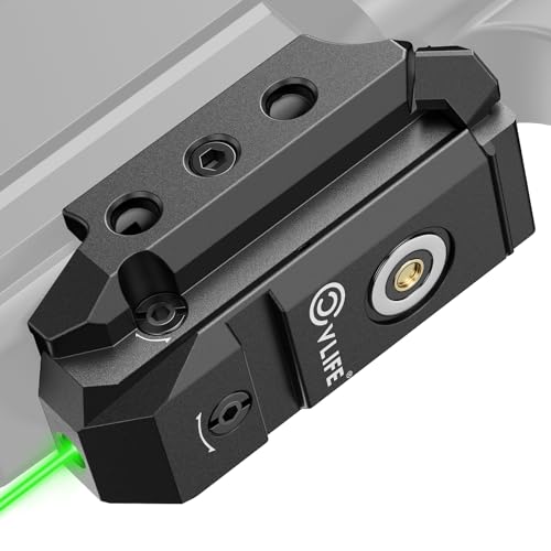 CVLIFE Rechargeable Green Laser Sight for Pistol, Upgraded Low-Profile Pistol Laser Sight with Magnetic Charging Port