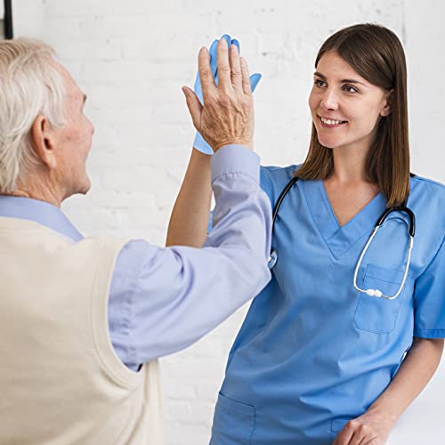 Safe Health NITRO-V Nitile-Vinyl Synthetic Exam Disposable Gloves, Latex Free, Powder Free, Blue, Box of 100, Large… - Image 7