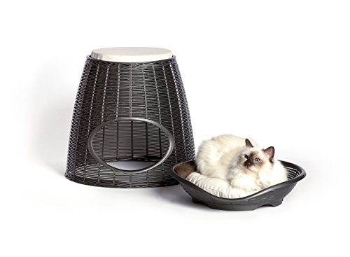 Bama Pasha Cuccia per Gatti e Cani, Antracite, 52x50x55...