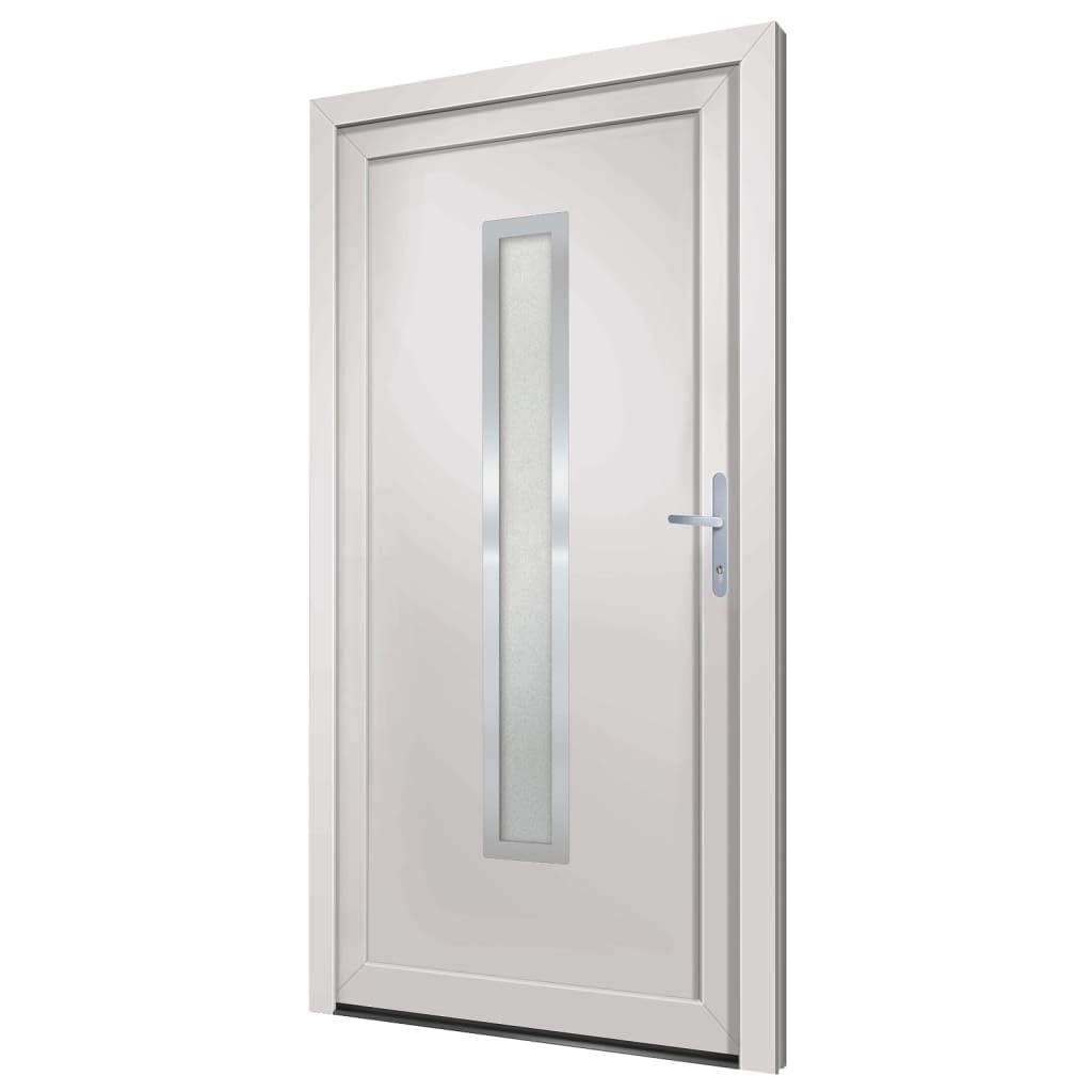 Sprzęt, materiały budowlane, drzwi, drzwi domowe, drzwi wejściowe białe 88 x 200 cm PVC
