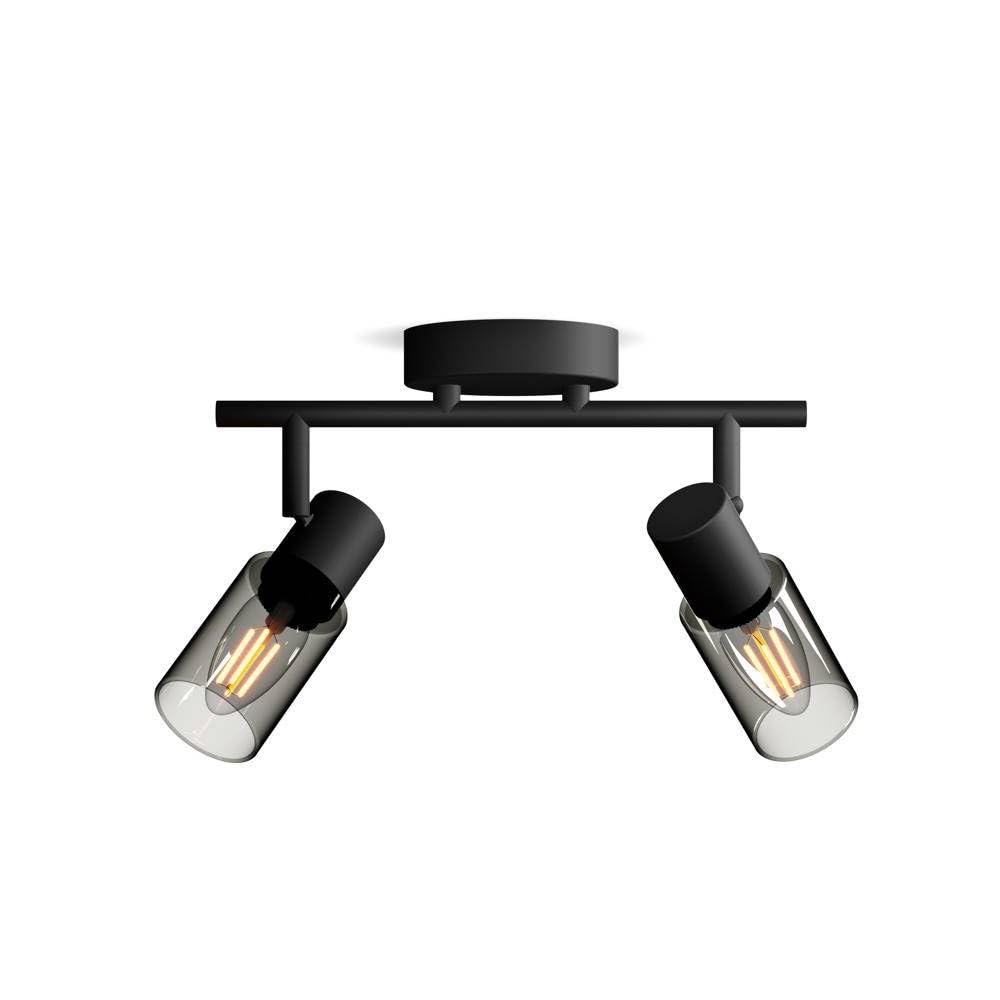 Philips Palms Spot, 2 faretti, 25W, attacco GU10, lampadina non inclusa, Grado di Protezione IP20, Nero