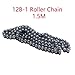 12B-1 Roller Chain/Chain Links Connector Industrial Transmission Chain Pitch 19.050mm for 12B Sprocket 1.5 Meters(Full Buckle(1PCS))