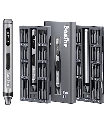 Mini Electric Screwdriver, 52 In 1 Electric Precision Screwdriver Set With 48 Magnetic Bits, Led Light, Banshu Rechargeable Portable Small Power Screwdriver Kit, Repair Tool Kit For Electronics #TOP7