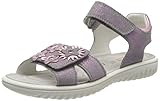 Flexible Laufsohle Superfit Jungen Mädchen Sparkle Knöchelriemchen Riemchensandalen, GRAU, 27 EU