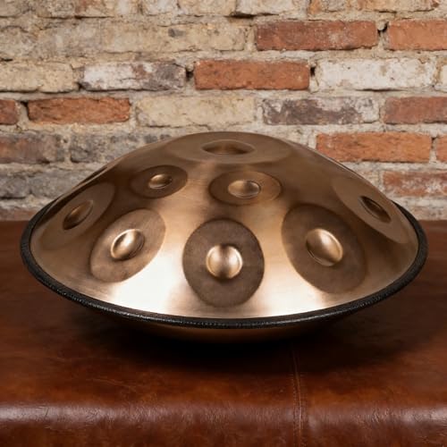 Handpan dorado 12 notas acero premium miniatura 6