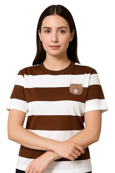 Image of THE DRY STATE Women Cotton Half Sleeve Round Neck Tshirt