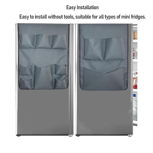 Mini Fridge Top Organizer, Multifunctional 600D Oxford Cloth Mini Fridge Storage Organizer Bag Refrigerator Dust Cover Top Storage Bag For Home