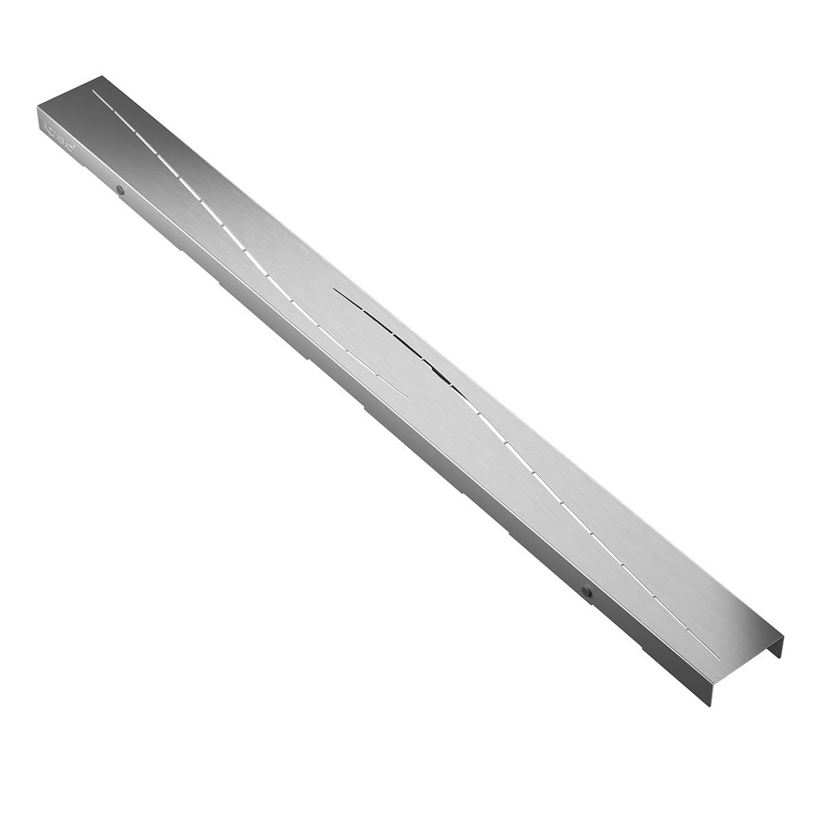 Aquabad SDS Pro odpływ liniowy ze stali nierdzewnej z syfonem | Rozmiar: 60 cm | Odprowadzenie wody: pionowo w dół | Umiejscowienie syfonu: na boku odpływu | Wzór: fala | Made in Germany