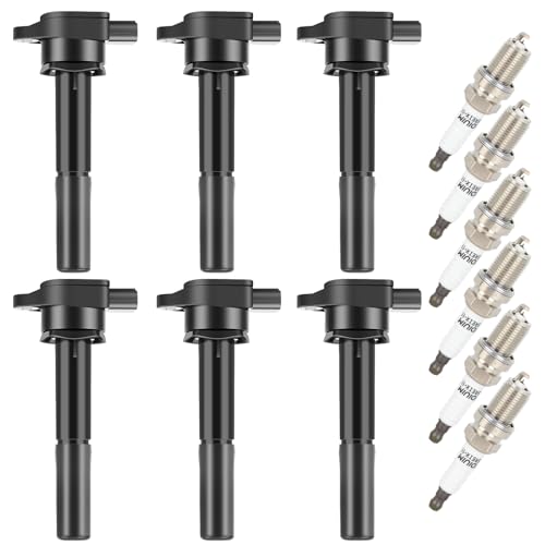ECCPP Ignition Coil Coils&iridium Spark Plugs UF481 for Mitsubishi 2004 2005 2006 2007 2008 Endeavor and 2004 Galant V6 3.8L set of 6