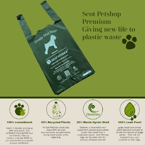 SCOT-PETSHOP PREMIUM Large Thick Green Dog Waste Bags – 1000 Poo Bags (Not On A Roll)… - Image 4