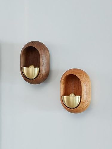 Miniatura 4 de Wooden Doorbell Bird Bell Wind Chimes Wireless Wood Door Bell for Home Creative Entrance Door Bell Aesthetic Room Wall Décor Beautiful Door Harp