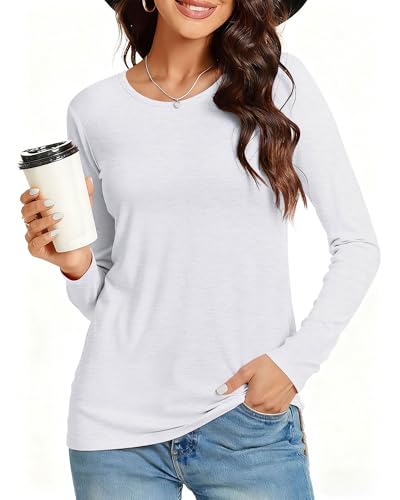 Long Sleeve Shirts for Women Basic Crew Neck Fall Tops...