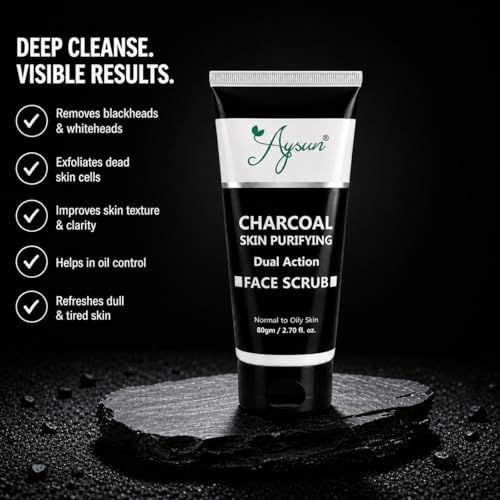 Image of Aysun Charcoal Skin Purifying Dual Action Face Scrub Combo Pack of 2