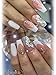 HaFloNa -Set 24 Poinettia Glow In The Dark- Enhance Your Artistic Projects with 3D Acrylic Flowers Handmade - Short & Medium SizeSet 3D Flowers for Nails Designs (Poinettia (5 Petals) Glow)