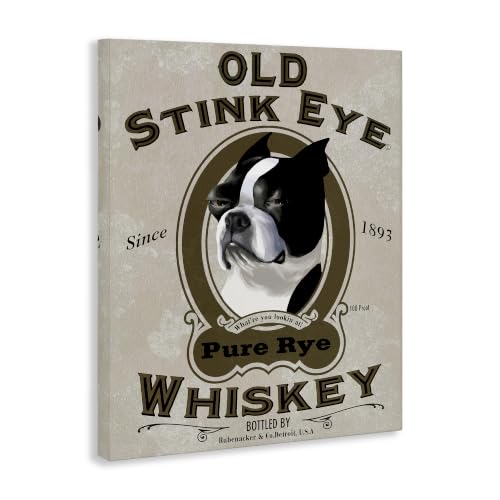Image of Stupell Industries Old Stink Eye Whiskey Dog, 30 x 40 Inch Canvas Wall Art