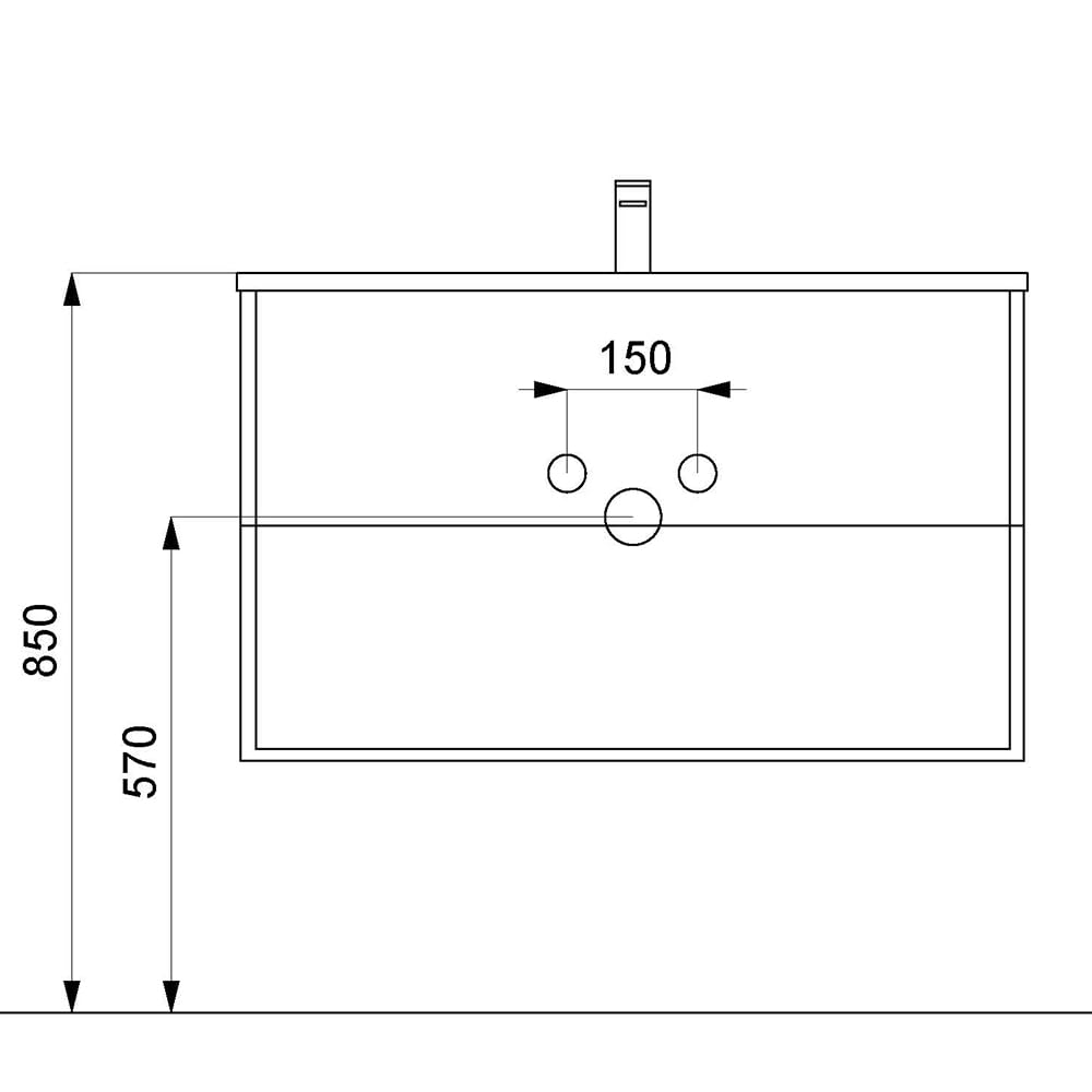 Lomadox Badmöbel Set 2-teilig, Waschtisch 90cm breit mit Waschbecken, in grau inkl. Spiegelschrank