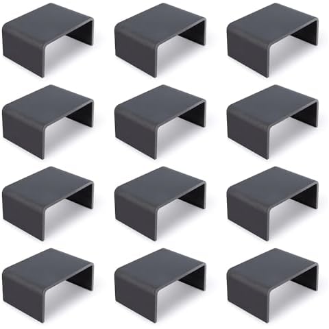 Lonffery 2x4 Steel Trailer Stake Pocket - 12PCS Weld-On Stake Pocket, Utility Trailer Accessories, Trailer Side Pocket Tie Down, Stake Pocket Accessories Cover