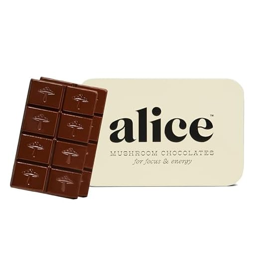 Alice Mushrooms Brainstorm | Mushroom Chocolates | Energy Bites for Focus, Clarity & Cognitive Function | Lions Mane, Cordyceps Mushrooms, Guarana & Phosphatidylserine, Natural Caffeine | Nootroopic
