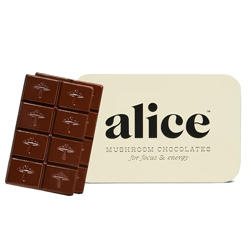 Alice Mushrooms Brainstorm | Mushroom Chocolates | Energy Bites for Focus, Clarity & Cognitive...