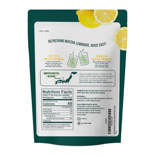 Image of Jade Leaf Matcha Lemonade Mix, 165g / 5.8oz | Sift-Free Matcha Powder for Refreshing Lemonade - Easy to Make, Just Add Water - Low Caffeine Iced Tea