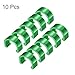 HARFINGTON 10pcs Bicycle Cable Clamps C-Clips Aluminum Alloy Housing Hose Guide U-Clips Brake Derailleur Shifter for MTB Road Bike, Green