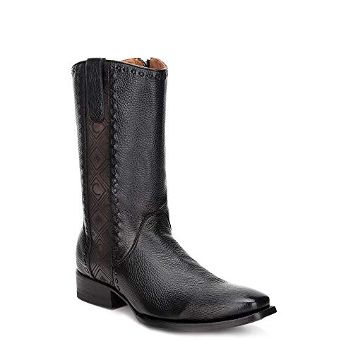 Cuadra Men's Boot in Genuine Deer Leather with Zipper Black2