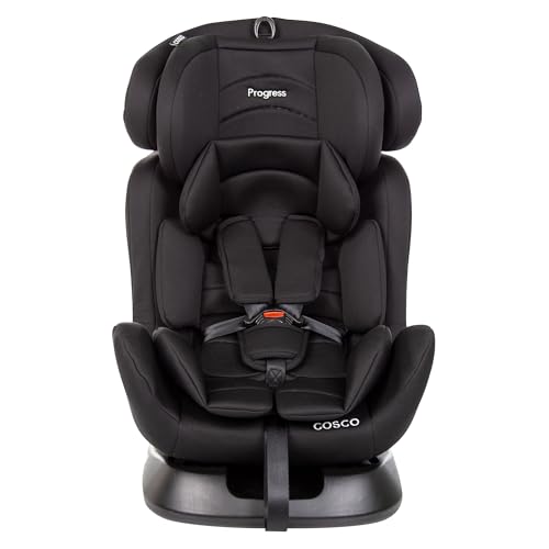Cosco Autoasiento Progress con arnés de 5 puntos, protectores de hombro y entrepierna. Protección contra impacto lateral....