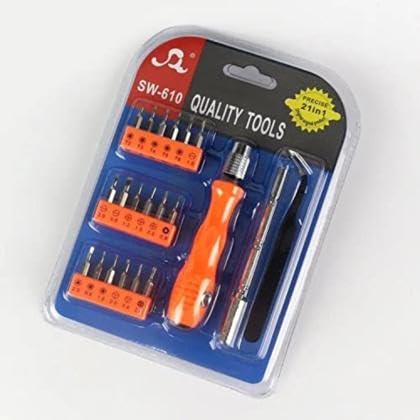FPC- 21 In 1 Screwdriver Set Laptop Mobile Screwdriver Kit Magnetic with S2 Steel Bits Screw Driver Set for Mobile Phone, Tablet, PC & Household Repair Home Tool Kit.-image-28