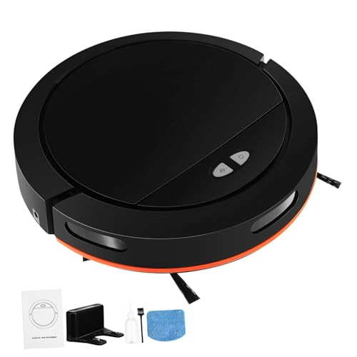 HOLIDYOYO Robot Vacuum Cleaner Mop 2-in-1 Intelligent Automatic Self-charging Floor Cleaning Robot Uk Plug Ac230v Black for Home Use