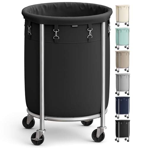 SONGMICS 29-Gallon Rolling Laundry Hamper with Wheels