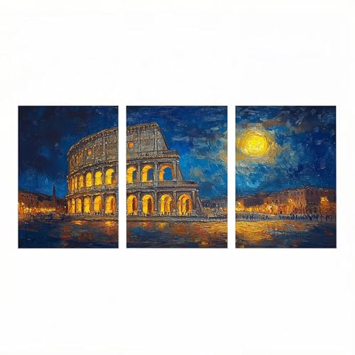 3 Piezas Mar Diamond Painting Adultos 5D Diamond Painting Paisaje, Pintura Diamante Manualidades Adultos 50 x 75cm*3, Cristal Artes Bordado Punto Cruz Cuadros Decoracion Salon Modernos Regalo HXZH0323