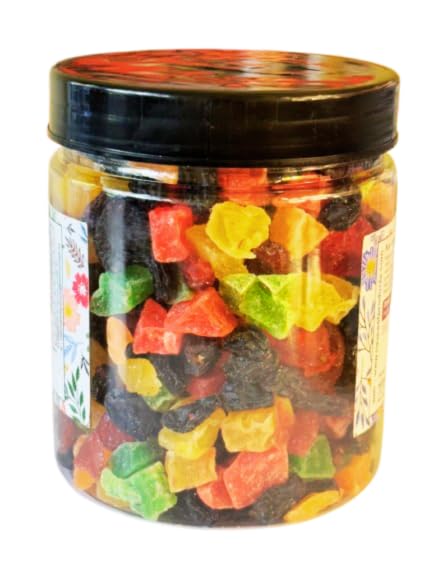 Aureva Dried Fruits & Berries Mix, No Refined Sugar, Guilt Free Sweet Treat, Healthy Trail Mix, Sun Dried, 250g Reusable Pet Jar-image-21