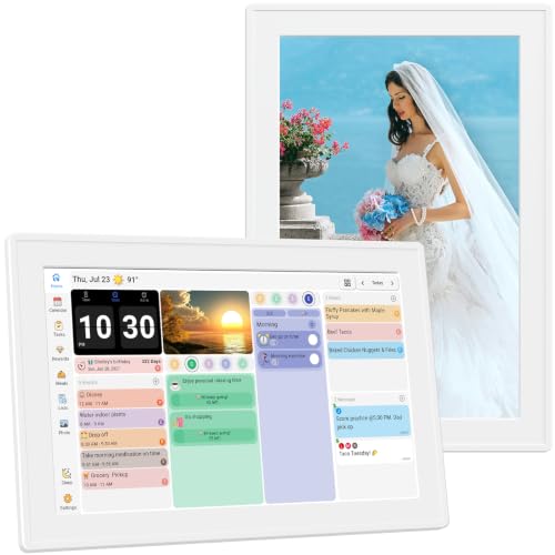 10.1 Inch Digital Calendar with Touch Screen, Wall Mountable, Multi-Platform Calendar Sync to Smart Electronic Chore Planner, Gifts for Mom. - image 1