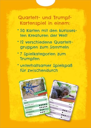 Das verrückte Quartett: Tier-Quartett und Trumpf-Kartenspiel | Spielspaß für Kinder ab 8 Jahren